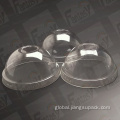 China disposable transparent PET plastic flat cap for cup Manufactory
